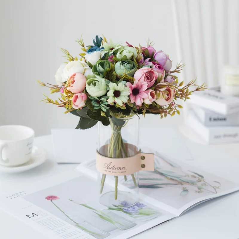 Camellia Daisy Artificial Bouquet Home Decoration Artificial Flower Plant Silk Flower Window Decoration Flower Garden Decoration
Camellia Daisy Artificial Bouquet Home Decoration Artificial Flower Plant Silk Flower Window Decoration Flower Garden Decoration