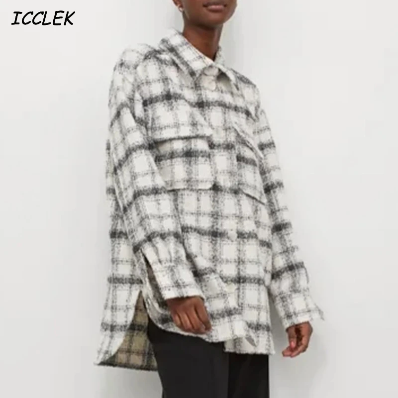 Vintage Women Shirts Jackets Soft Tweed Shirts 2021 Spring Coats Fashion Outwear Female Loose Long Sleeves Streetwear Girl Plaid
Vintage Women Shirts Jackets Soft Tweed Shirts 2021 Spring Coats Fashion Outwear Female Loose Long Sleeves Streetwear Girl Plaid