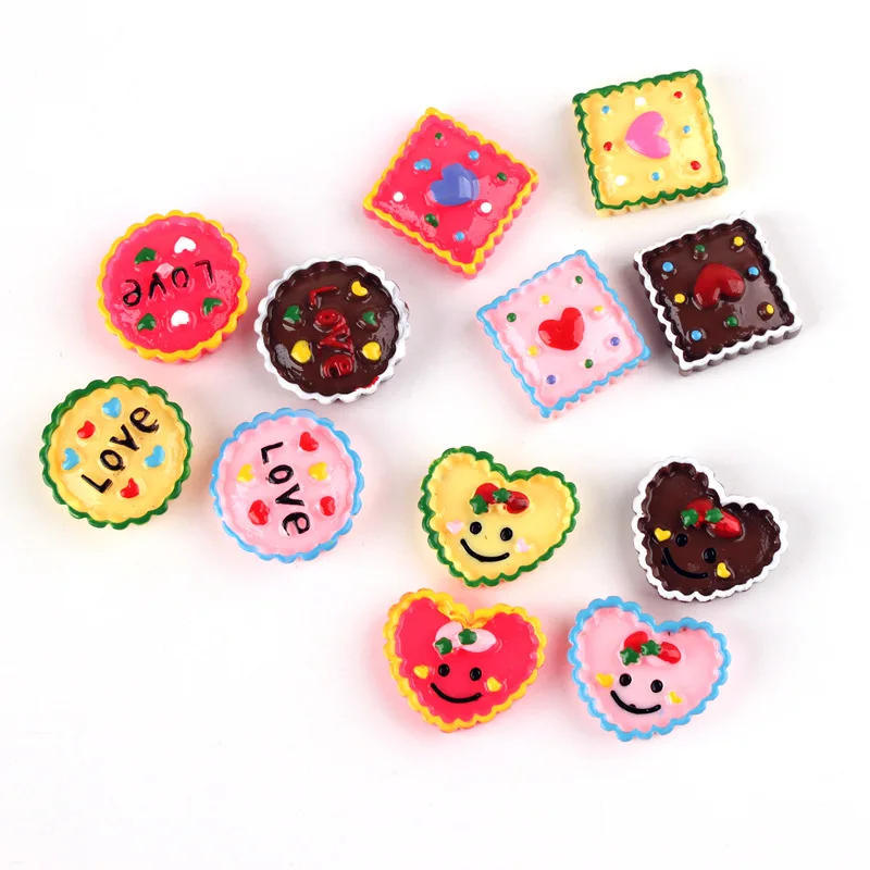 10Pcs Round Square Heart Flat Back Resin Cabochon Kawaii Miniature Fake Food DIY Craft Decoration Embellishment for Scrapbooking
10Pcs Round Square Heart Flat Back Resin Cabochon Kawaii Miniature Fake Food DIY Craft Decoration Embellishment for Scrapbooking