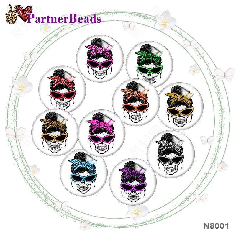 Colorful skull 12mm//18mm/20mm/25mm Round photo glass cabochon demo flat back Making findings PartnerBeads N8001
Colorful skull 12mm//18mm/20mm/25mm Round photo glass cabochon demo flat back Making findings PartnerBeads N8001