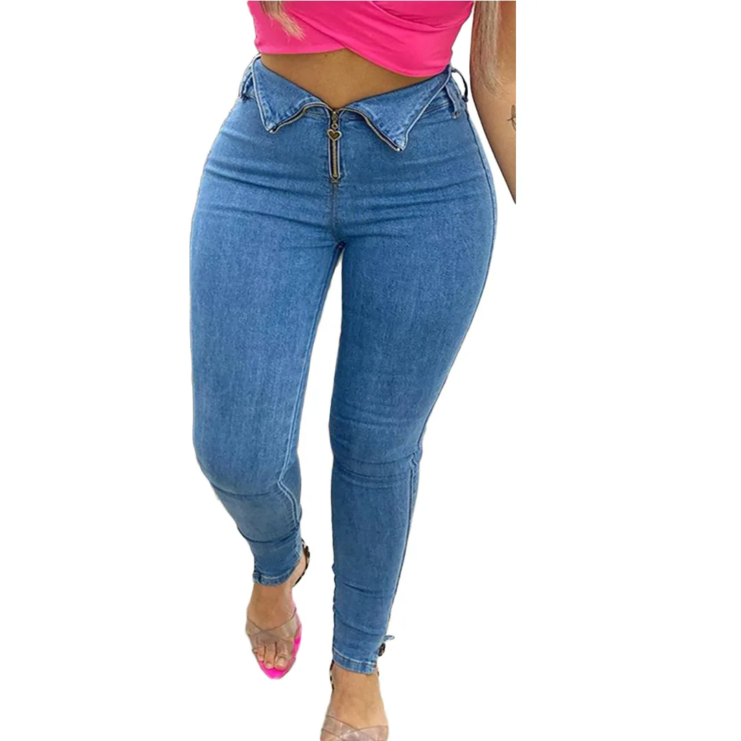 2021 Winter And Autumn Zipper Design High Waist Skinny Jeans Women Casual Denim Pants For Woman
2021 Winter And Autumn Zipper Design High Waist Skinny Jeans Women Casual Denim Pants For Woman