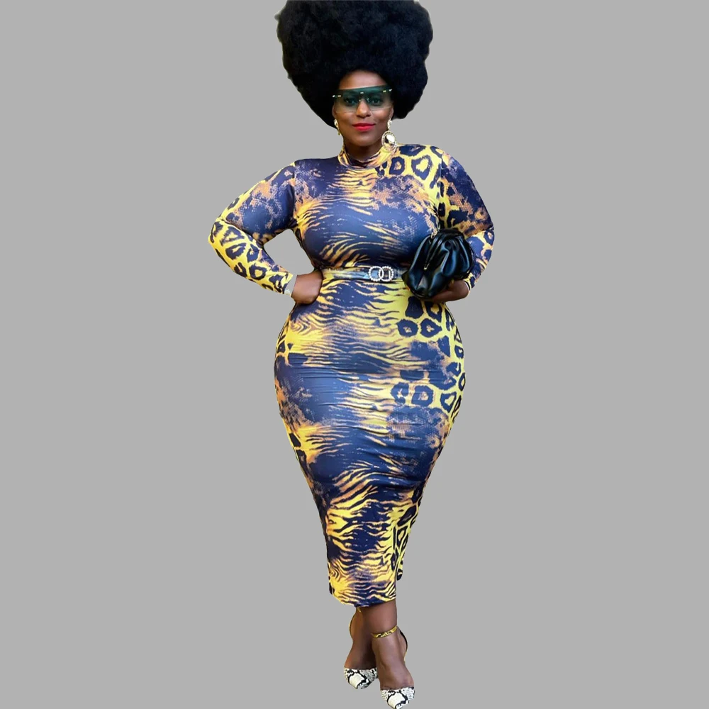 Plus Size Women Clothing Fashion Round Collar Back Zipper Printing Long Sleeve Stretch Elegant Long Dresses Wholesale
Plus Size Women Clothing Fashion Round Collar Back Zipper Printing Long Sleeve Stretch Elegant Long Dresses Wholesale