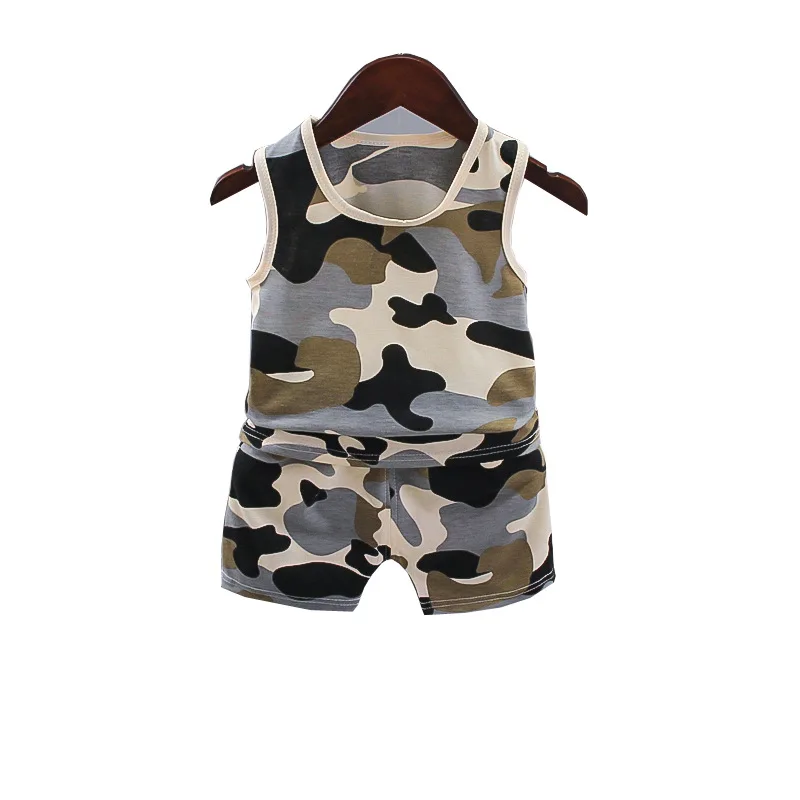 

New Summer Baby Boys Cartoon Clothes Children Girls Cotton Vest Shorts 2Pcs/sets Kids Infant Fashion Clothing Toddler Sportswear
