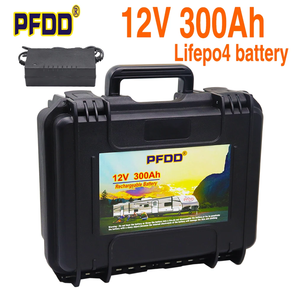 Аккумуляторная литиевая батарея 12 В Lifepo4 300 Ач с BMS PD для кемпинга на открытом