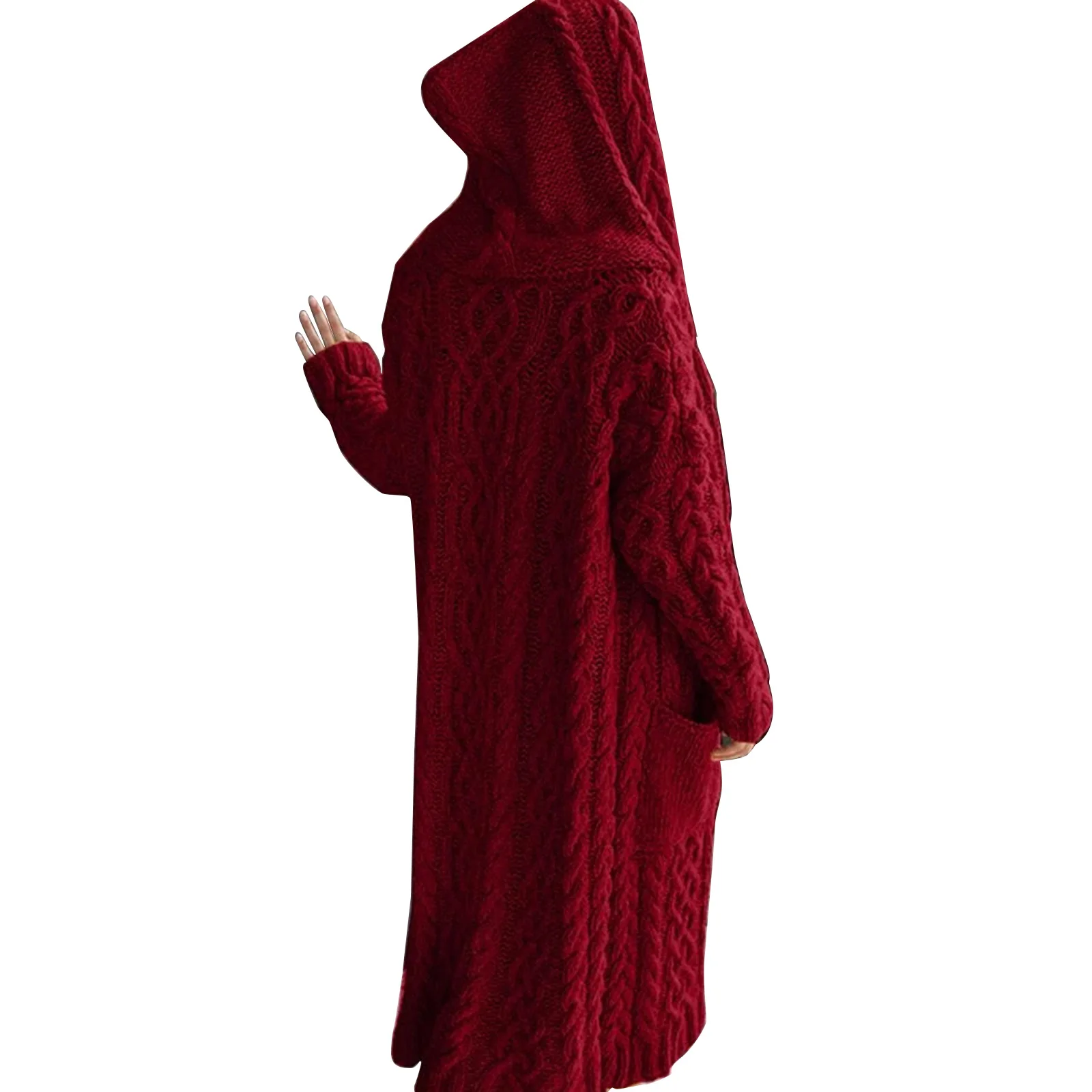 Fashionable Casual Knitted Long Outerwear With Hood Thick Long Cardigan Sweater Warm Comfortable for Women -WT
Fashionable Casual Knitted Long Outerwear With Hood Thick Long Cardigan Sweater Warm Comfortable for Women -WT