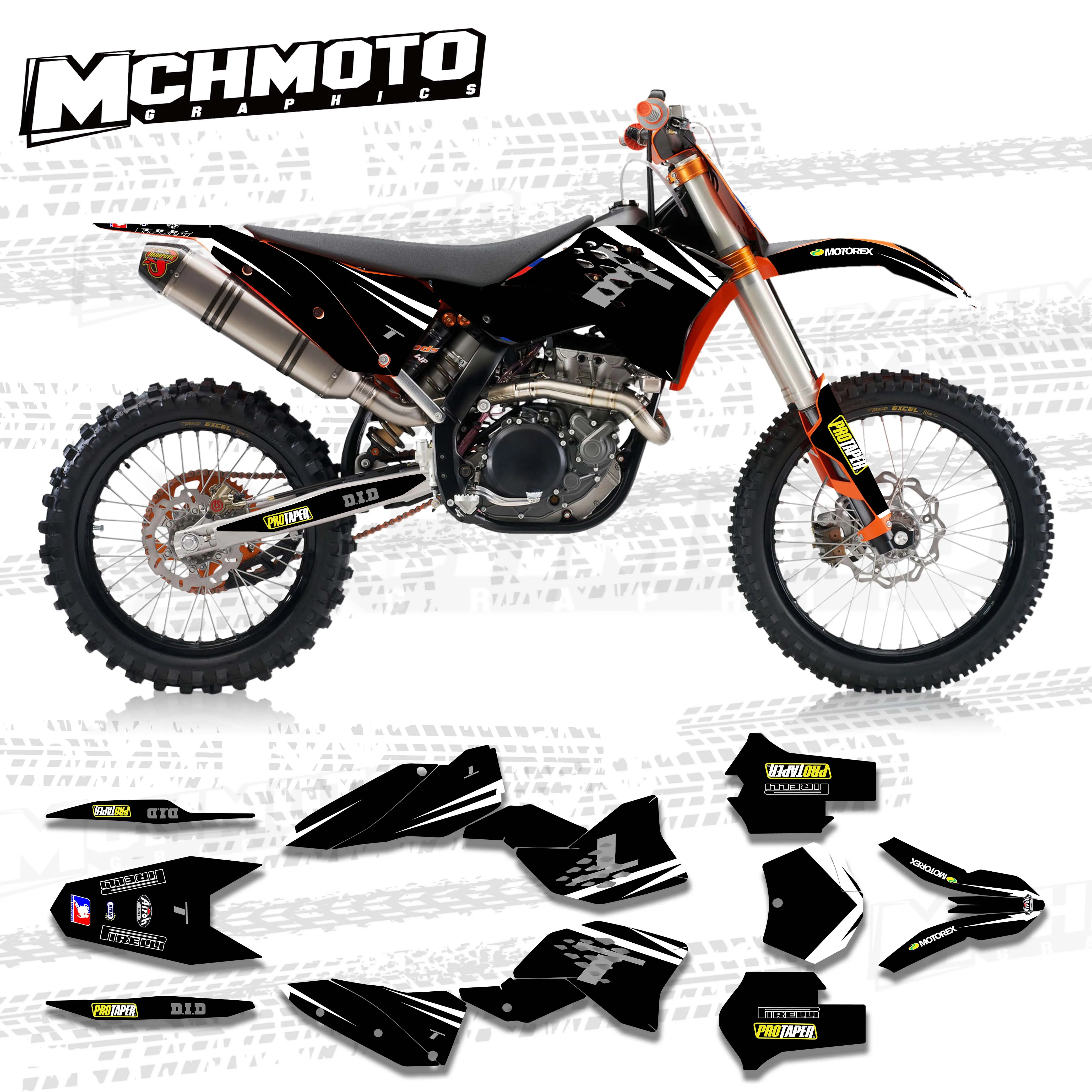MCHMFG для KTM SX EXC SXF 125 250 300 450 530 2008 2009 2010 2011 полный Графика наклейки на мотоцикл задний план
MCHMFG для KTM SX EXC SXF 125 250 300 450 530 2008 2009 2010 2011 полный Графика наклейки на мотоцикл задний план