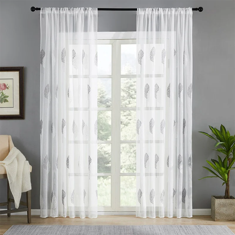 Curtain yarn embroidery balcony living room translucent yarn rural curtain finished white bedroom
Curtain yarn embroidery balcony living room translucent yarn rural curtain finished white bedroom