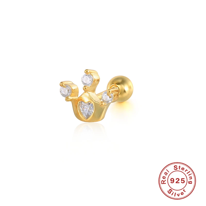 Aide Fashion 925 Sterling Silver Charming Crown Heart White Shiny Crystal Zircon Stud Earrings for Women Earrings Fine Jewelry 
Aide Fashion 925 Sterling Silver Charming Crown Heart White Shiny Crystal Zircon Stud Earrings for Women Earrings Fine Jewelry