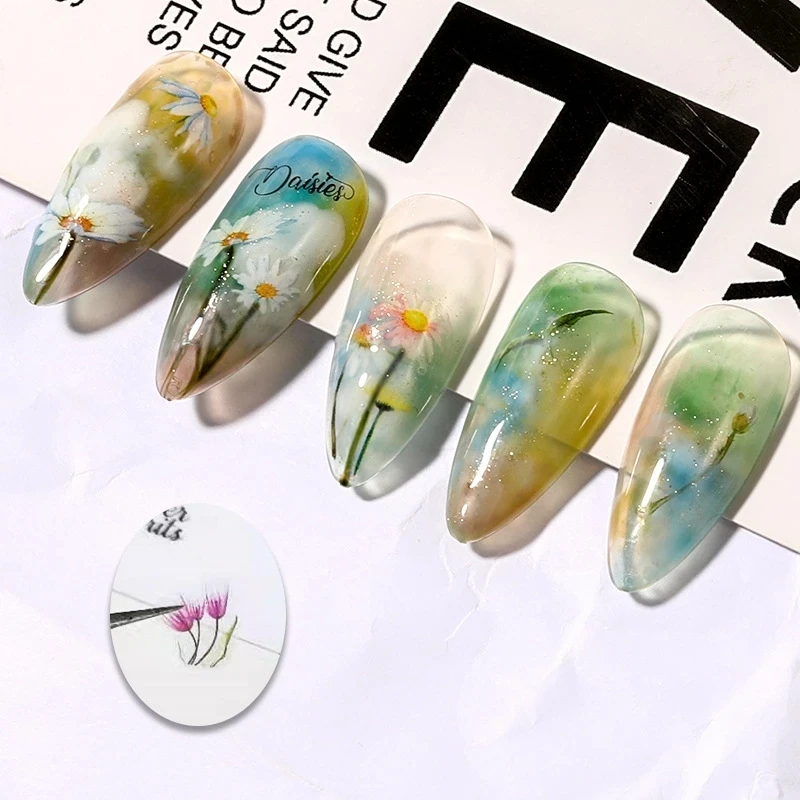 1 Pcs DIY Makeup Nail Stickers Watermark Manicure Glue Decal Decorations Elegant Daisy Florals Nail Art Decoration Beauty Tools
1 Pcs DIY Makeup Nail Stickers Watermark Manicure Glue Decal Decorations Elegant Daisy Florals Nail Art Decoration Beauty Tools