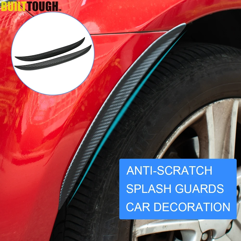 Carbon Fiber Wheel Eyebrow Arch Fender Flares Cover Trim Mudguards Protective Lip Strips Mud Flaps Universal Car Accessories | Автомобили