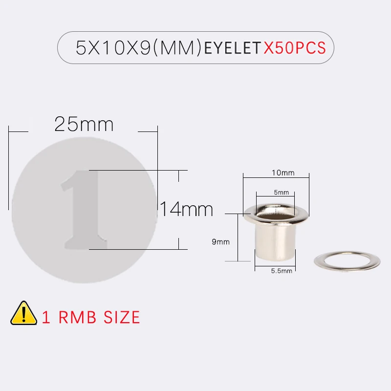 5x10x9mm Silver Tone High Quality Hardware Fasteners Shoes Eyelets Garments Grommets Shoes Supplies Decor
5x10x9mm Silver Tone High Quality Hardware Fasteners Shoes Eyelets Garments Grommets Shoes Supplies Decor