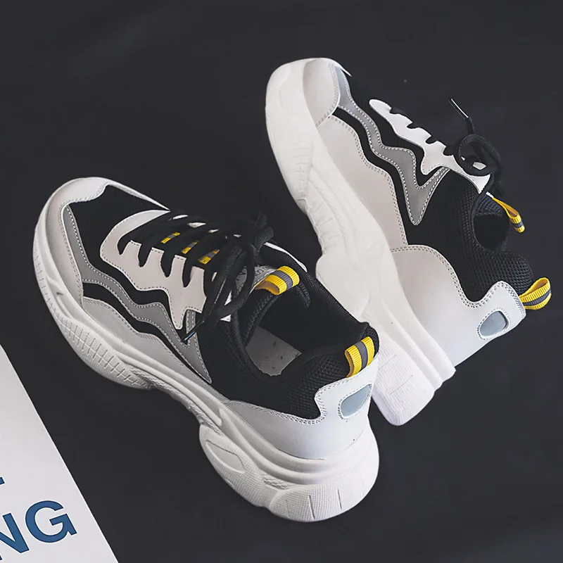 New Reflective Vulcanized Sneakers for Women Thick Platform Designer Shoes Sports Breathable Mesh Shoes
New Reflective Vulcanized Sneakers for Women Thick Platform Designer Shoes Sports Breathable Mesh Shoes