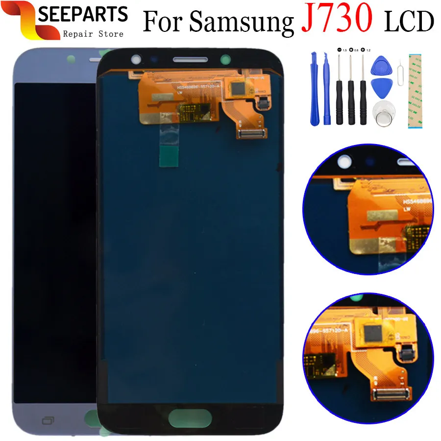 ЖК-дисплей 5 дюйма для Samsung Galaxy J7 Pro 2017 J730 SM-J730F J730FMDS J730FDS J730GMDS + цифровой
