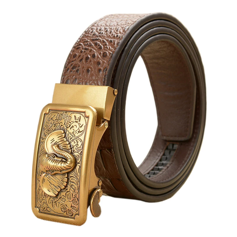 Quality Assurance Automatic Belt Fashion Men Genuine Leather Retro Elephant Buckle Belts Strap Brand Luxury Designer Leather Men
Quality Assurance Automatic Belt Fashion Men Genuine Leather Retro Elephant Buckle Belts Strap Brand Luxury Designer Leather Men