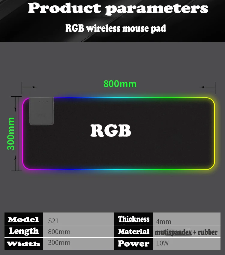 New Wireless Phone Charger Game RGB Large Mouse Pad Gamer Computer LED Backlit Waterproof MousePad with Wireless Charger
New Wireless Phone Charger Game RGB Large Mouse Pad Gamer Computer LED Backlit Waterproof MousePad with Wireless Charger