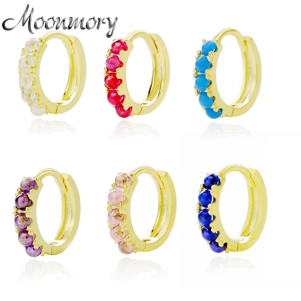 Moonmory 18 Colors 925 Sterling Silver Opal Huggies Hoop Earring For Women Simple Luxury Blue Red Opal Hoop Earrings One piece
Moonmory 18 Colors 925 Sterling Silver Opal Huggies Hoop Earring For Women Simple Luxury Blue Red Opal Hoop Earrings One piece