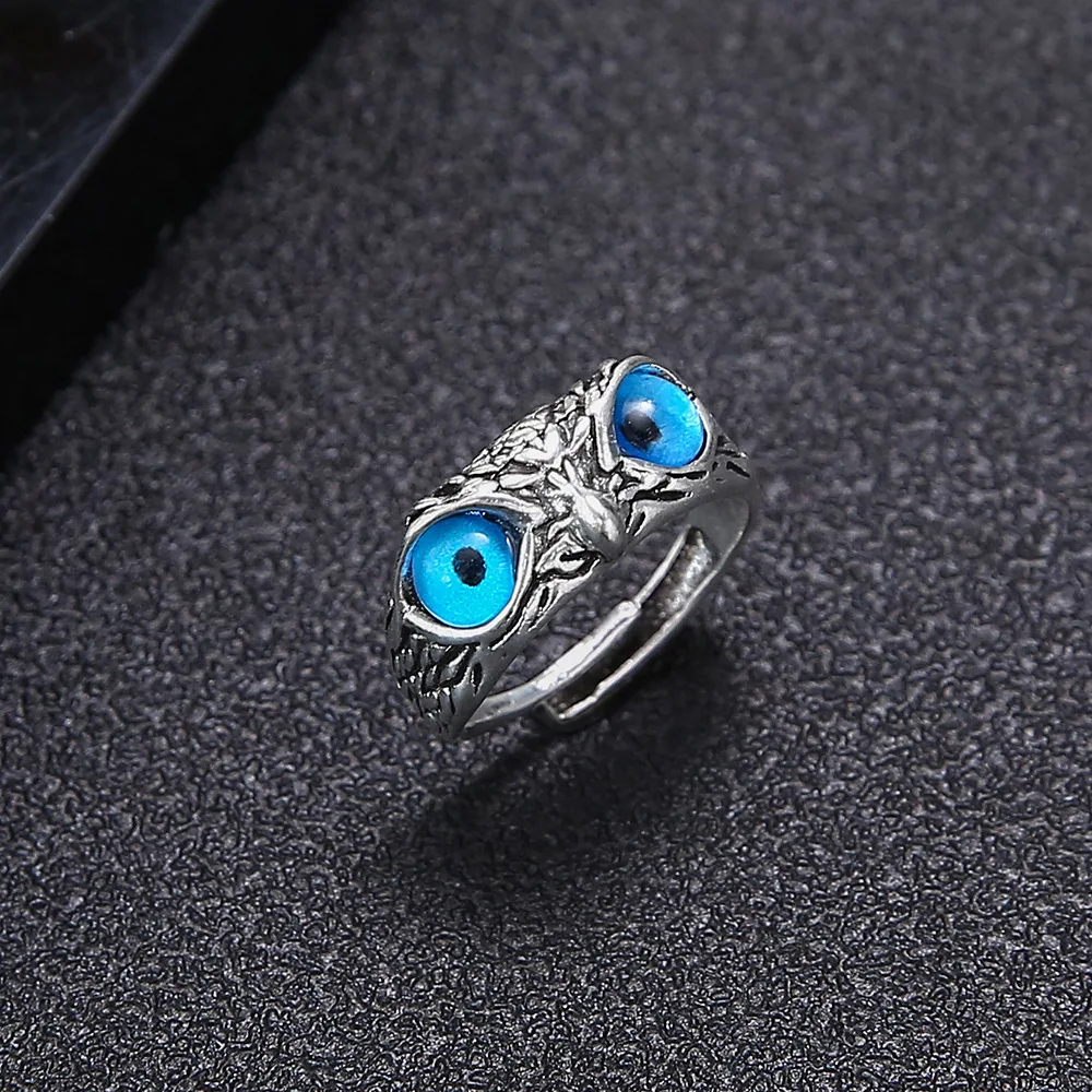 Fashion Retro Alloy Blue Eye Owl Ring for Women Bohemian Personality Silver Adjustable Ring New Finger Ring Jewelry Girl Gift
Fashion Retro Alloy Blue Eye Owl Ring for Women Bohemian Personality Silver Adjustable Ring New Finger Ring Jewelry Girl Gift