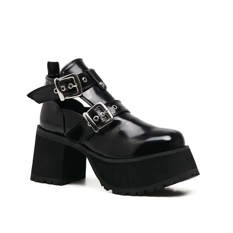platform shoes women's ins buckle muffin punk shoes black thick heel locomotive shoes boots
platform shoes women's ins buckle muffin punk shoes black thick heel locomotive shoes boots