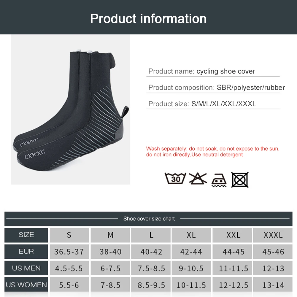 1 Pair Cycling Shoe Covers Neoprene Waterproof Shoe Cover Men Women Bicycle Overshoes Winter Foot Warmer Shoe Cover Protector
1 Pair Cycling Shoe Covers Neoprene Waterproof Shoe Cover Men Women Bicycle Overshoes Winter Foot Warmer Shoe Cover Protector