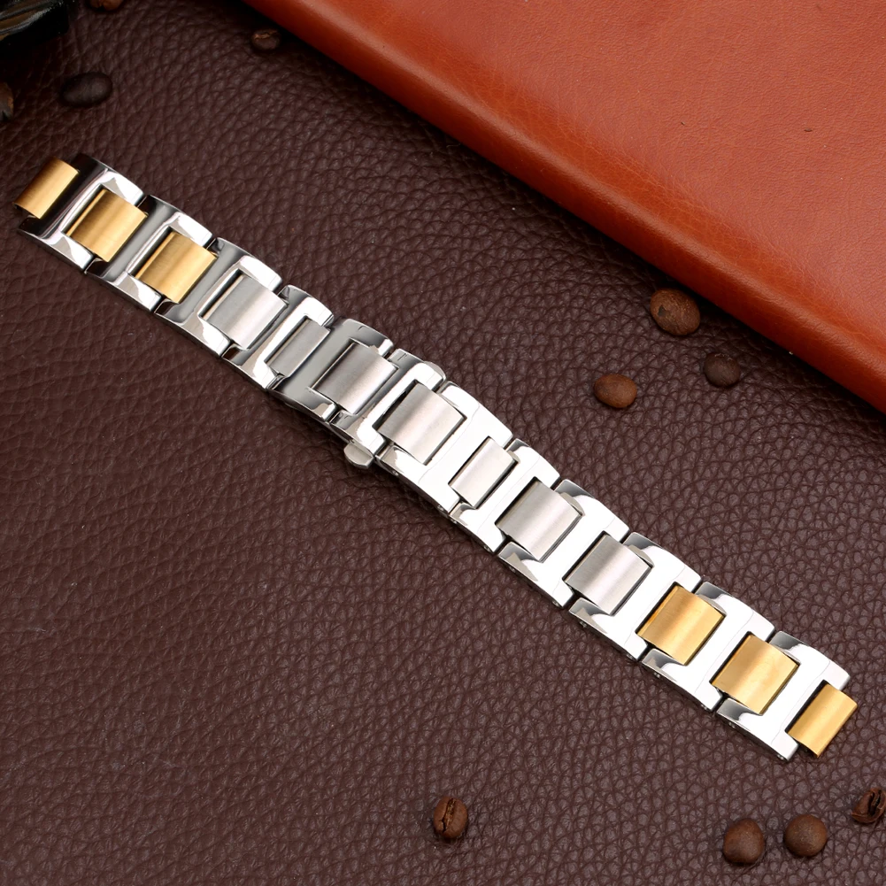 9/11/12MM Silver Gold 2 Colours Stainless Steel Watch Band with Push-Button Hidden Clasp Bracelet Replacement Wristwatches Strap
9/11/12MM Silver Gold 2 Colours Stainless Steel Watch Band with Push-Button Hidden Clasp Bracelet Replacement Wristwatches Strap