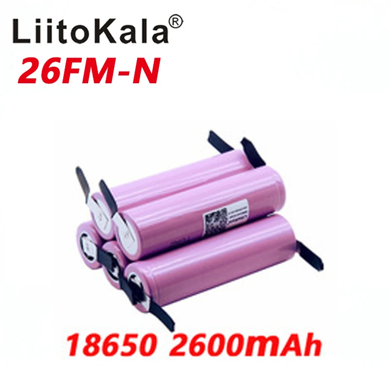 

2023 New 100% Original Liitokala 18650 2600mAh battery ICR18650-26FM Li-ion 3.7 V rechargeable battery