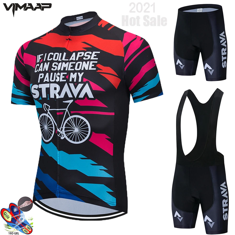 2021 Pro Team STRAVA summer cycling Jersey set Bicycle Clothing Breathable Men Short Sleeve shirt Bike bib shorts 19D Gel pad
2021 Pro Team STRAVA summer cycling Jersey set Bicycle Clothing Breathable Men Short Sleeve shirt Bike bib shorts 19D Gel pad