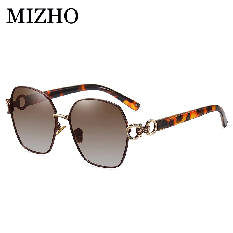 

MIZHO Fashion Oversized Butterfly Rivets Polaroid Sunglasses Women Cool Vintage Brand Design Rimless Glasses Polarized Ladies