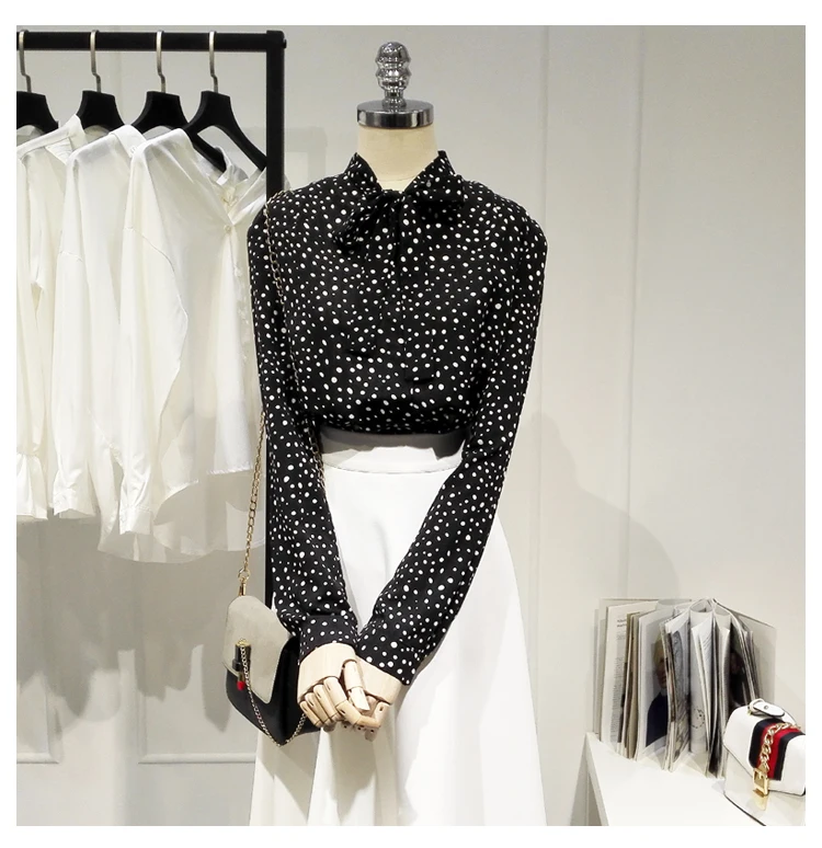 High quality!Autumn new fashion long sleeve bow chiffon shirt women's pure color vintage shirt lady dot shirt TB3189
High quality!Autumn new fashion long sleeve bow chiffon shirt women's pure color vintage shirt lady dot shirt TB3189