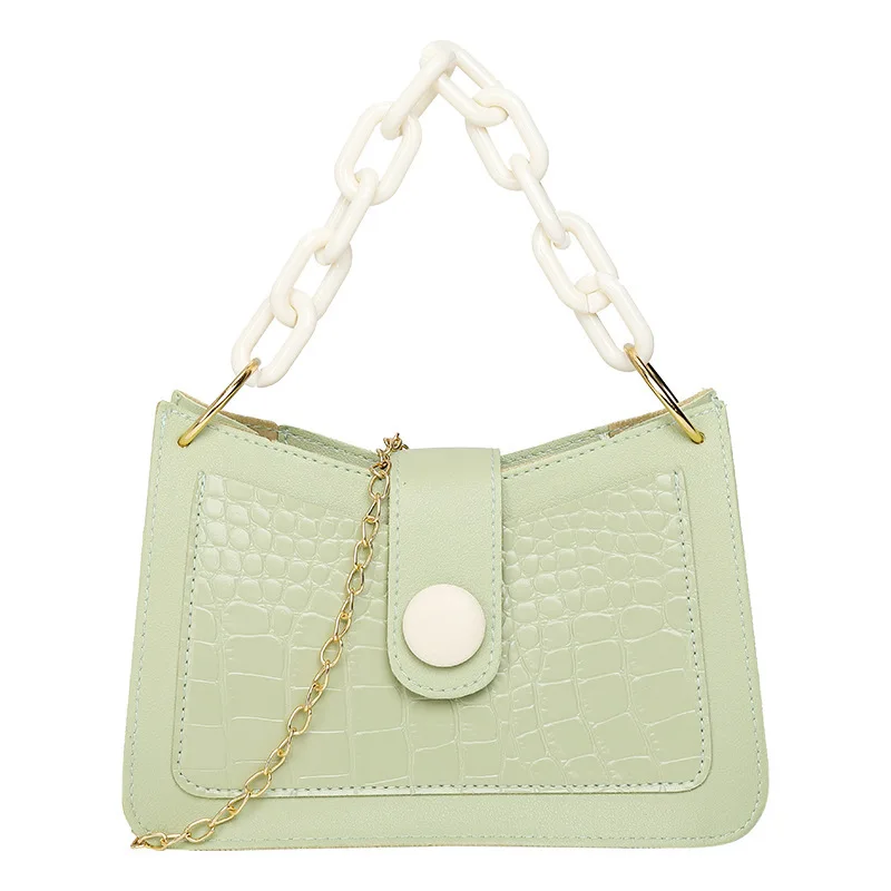 2021 New Crocodile Pattern White Button Thick Chain Multi-layer Small Square Fashion Casual Mobile Phone Bags Female bag
2021 New Crocodile Pattern White Button Thick Chain Multi-layer Small Square Fashion Casual Mobile Phone Bags Female bag
