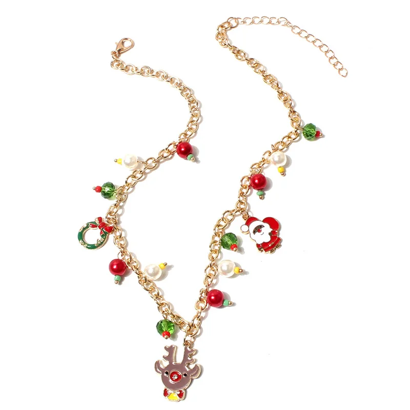 Hot Sale Christmas Necklace Fashion Alloy Dripping Oil Santa Tree Elk Pendant Necklace Womans Girls Party Jewelry Christmas Gift
Hot Sale Christmas Necklace Fashion Alloy Dripping Oil Santa Tree Elk Pendant Necklace Womans Girls Party Jewelry Christmas Gift