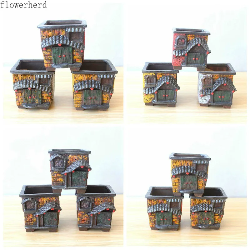 3pcs Ceramic Succulent Flower Pots House Succulent Flower Pots Flower Pot Ceramic Desktop Potted Plants Nursery Pot Garden Pots 
3pcs Ceramic Succulent Flower Pots House Succulent Flower Pots Flower Pot Ceramic Desktop Potted Plants Nursery Pot Garden Pots