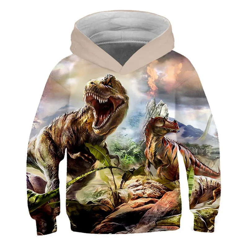 New Design 3D Dinosaur Pullover 2021 High Quality Personalized Fall and Winter Boys and Girls Hoodie Comfortable Loose Cool Top
New Design 3D Dinosaur Pullover 2021 High Quality Personalized Fall and Winter Boys and Girls Hoodie Comfortable Loose Cool Top