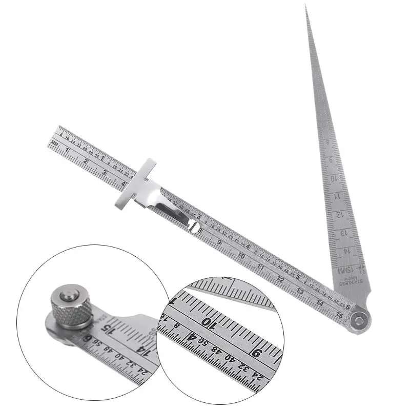 Stainless Steel Welding Taper Gage Feeler Gauge Hole Inspection Test Ruler inch/mm A0KF
Stainless Steel Welding Taper Gage Feeler Gauge Hole Inspection Test Ruler inch/mm A0KF