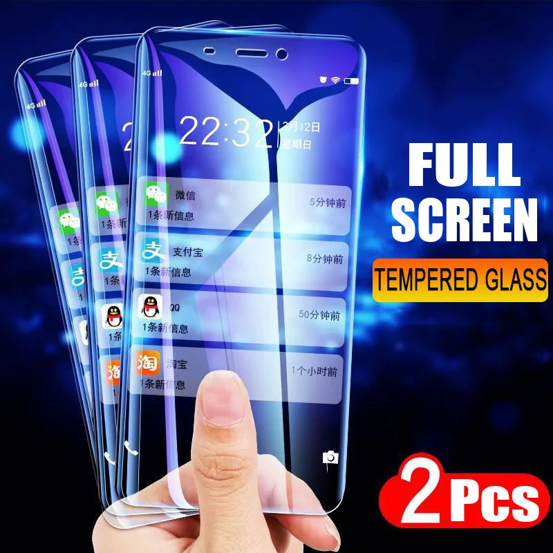 

2Pcs 9H Full Coverage Tempered Glass For Xiaomi Mi 6 Screen Protector Anti Blu-ray Temperd Glass For Xiaomi Mi 5 Mi 6 glass film