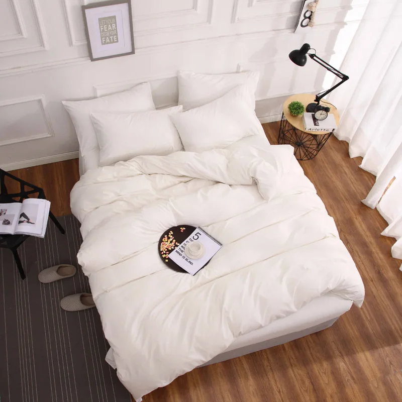 Comforter Duvet Set Home Textile Solid Color Duvet Cover Pillow Case Bed Sheet Quilt Cover Bedding Linens Set King Queen
Comforter Duvet Set Home Textile Solid Color Duvet Cover Pillow Case Bed Sheet Quilt Cover Bedding Linens Set King Queen
