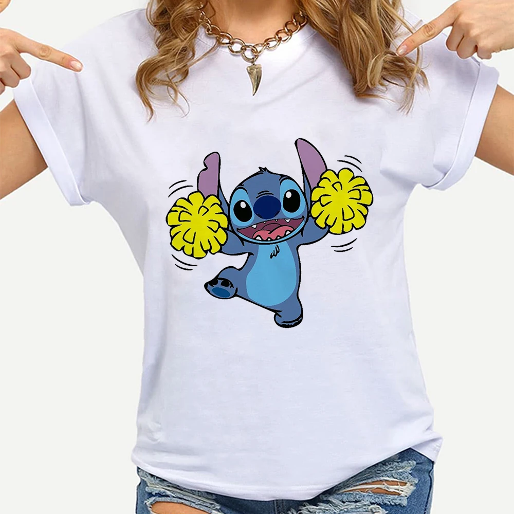 Cute Lilo & Stitch Cartoon Sweet Girls Streetwear Harajuku Fun Kawaii Casual Tops Ulzzang Vintage Loose New Summer Women T-shirt
Cute Lilo & Stitch Cartoon Sweet Girls Streetwear Harajuku Fun Kawaii Casual Tops Ulzzang Vintage Loose New Summer Women T-shirt