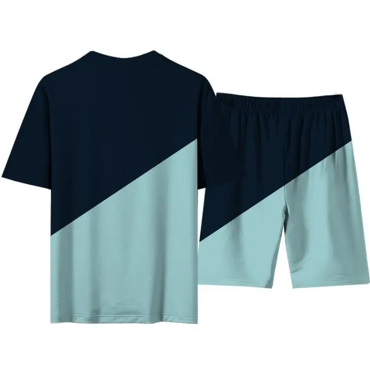 Summer 2021 men's and women's two-piece short-sleeved shorts freeze men's summer new plus-size fashion leisure two-piece suit 
Summer 2021 men's and women's two-piece short-sleeved shorts freeze men's summer new plus-size fashion leisure two-piece suit