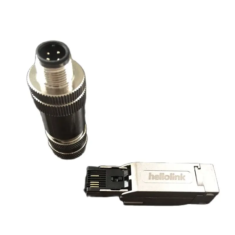 M12 четырехъядерный разъем Ethernet air connector Profinet Eight-core sensor D type male head female 
M12 четырехъядерный разъем Ethernet air connector Profinet Eight-core sensor D type male head female