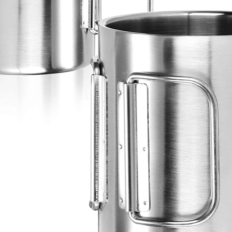 Stainless Steel Coffee Mug - 350 Ml - Drinking Cup with Folding Handle Insulating Mug
Stainless Steel Coffee Mug - 350 Ml - Drinking Cup with Folding Handle Insulating Mug