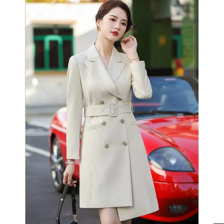 Spring Autumn Fashion Women's Windbreaker Cardigan Long Coat Black 4xl Double Breasted Slim Trench Coat Femme Jackets
Spring Autumn Fashion Women's Windbreaker Cardigan Long Coat Black 4xl Double Breasted Slim Trench Coat Femme Jackets