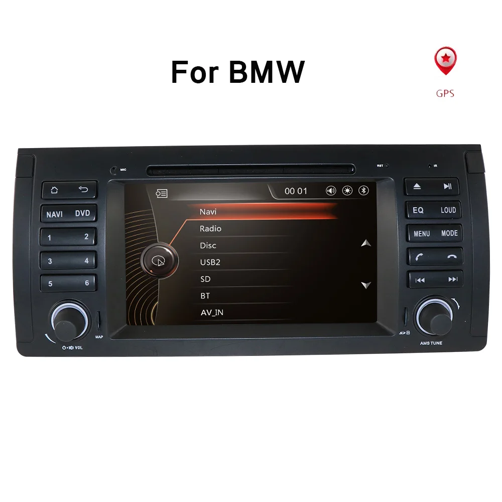 Для BMW E39 E53 5 Series X5 2000-2007 M5 автомобильная навигация 1 Din 7 ''DVD-плеер BT SWC RDS USB Canbus Map SD GPS Mirror-Link
Для BMW E39 E53 5 Series X5 2000-2007 M5 автомобильная навигация 1 Din 7 ''DVD-плеер BT SWC RDS USB Canbus Map SD GPS Mirror-Link