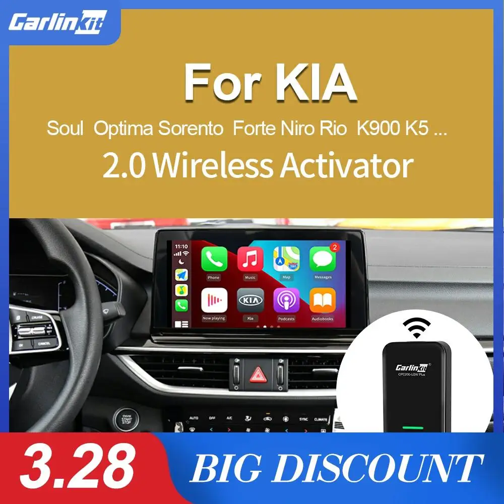 Carlinkit 2021 new 2.0 Wireless Carplay Adapter For KIA 2014-2020 Original Car with Wireless CarPlay Activator Apple Plug & Play
Carlinkit 2021 new 2.0 Wireless Carplay Adapter For KIA 2014-2020 Original Car with Wireless CarPlay Activator Apple Plug & Play