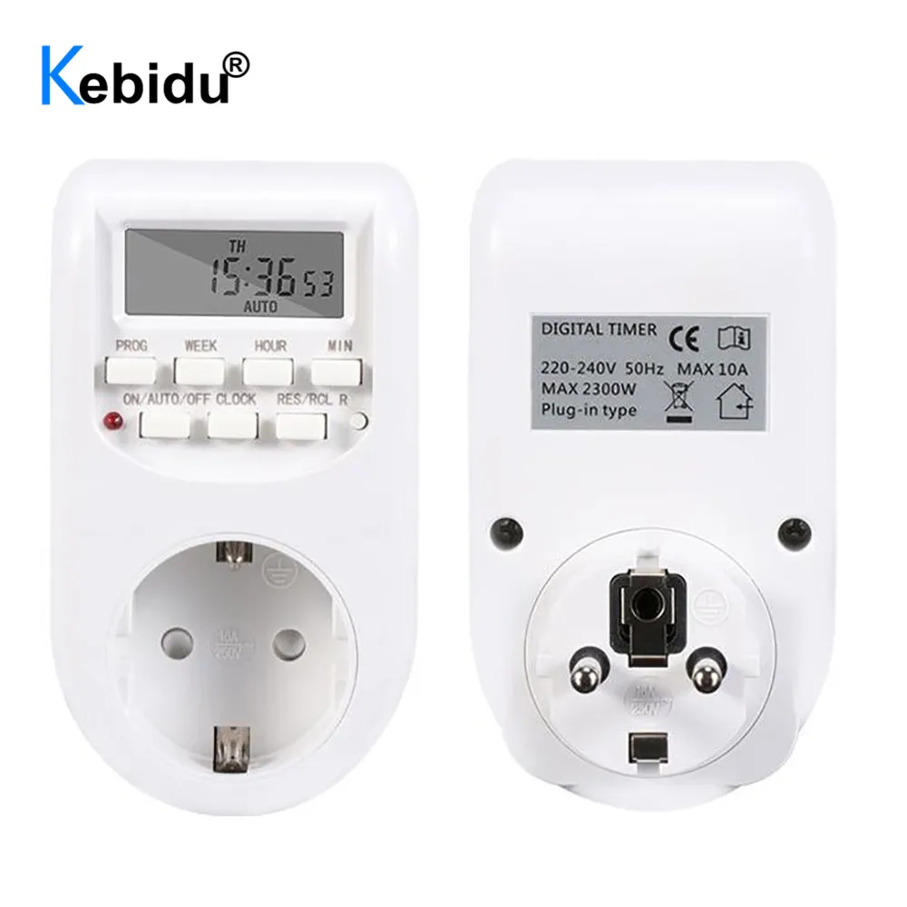 230V AC 7 Days Programmable Adjustable Setting of Clock/On/Off Time Digital Timer Switch Energy Saving Smart Plug Power Socket
230V AC 7 Days Programmable Adjustable Setting of Clock/On/Off Time Digital Timer Switch Energy Saving Smart Plug Power Socket