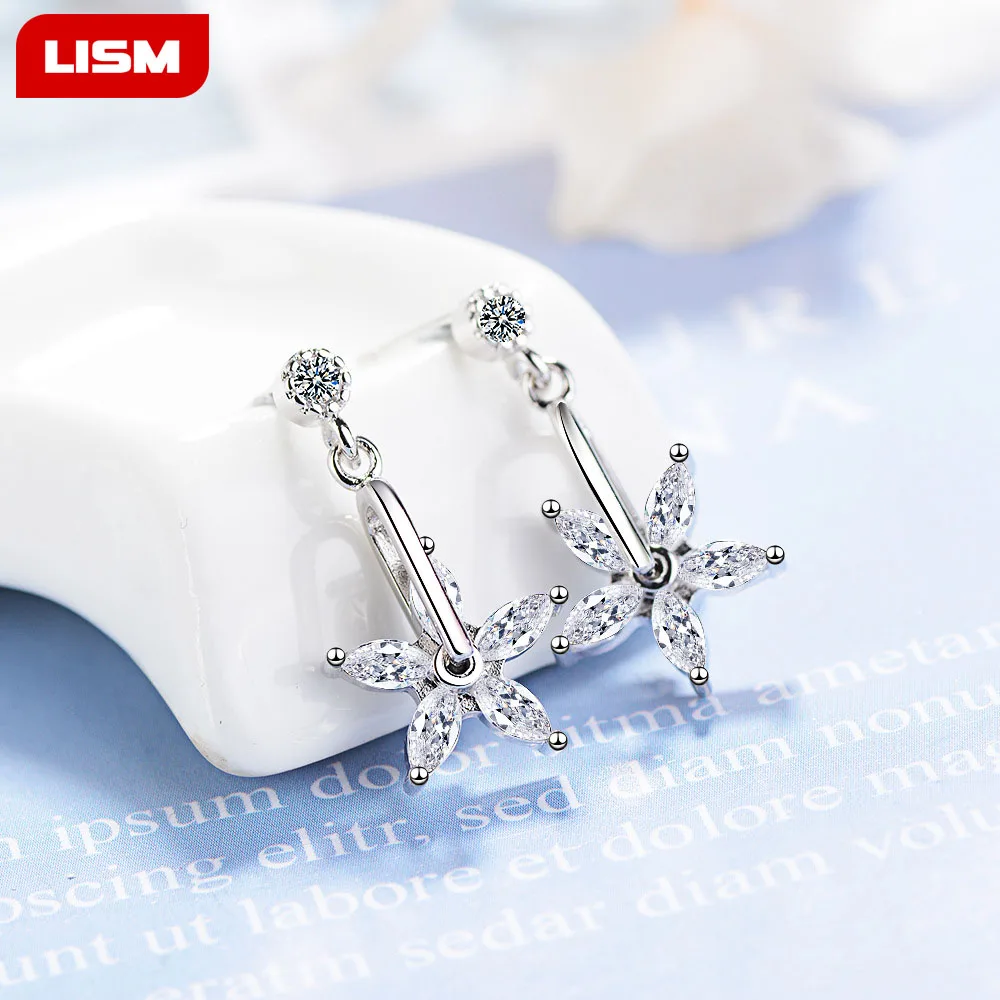 Newest Fashion 925 Sterling Silver Crystal Zircon Five Petal Flower Piercing Stud Earrings For Women
Newest Fashion 925 Sterling Silver Crystal Zircon Five Petal Flower Piercing Stud Earrings For Women