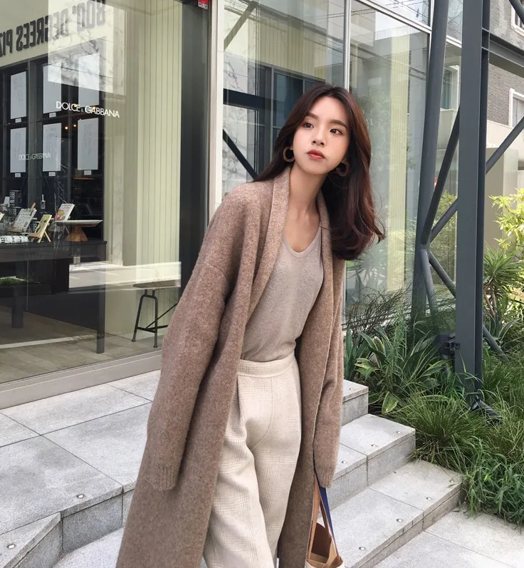 Warm Solid Color Women Casual Coats Chic Sweaters Outerwea Elegant Loose Knit Woolen Cardigan Sweater Plus Size
Warm Solid Color Women Casual Coats Chic Sweaters Outerwea Elegant Loose Knit Woolen Cardigan Sweater Plus Size
