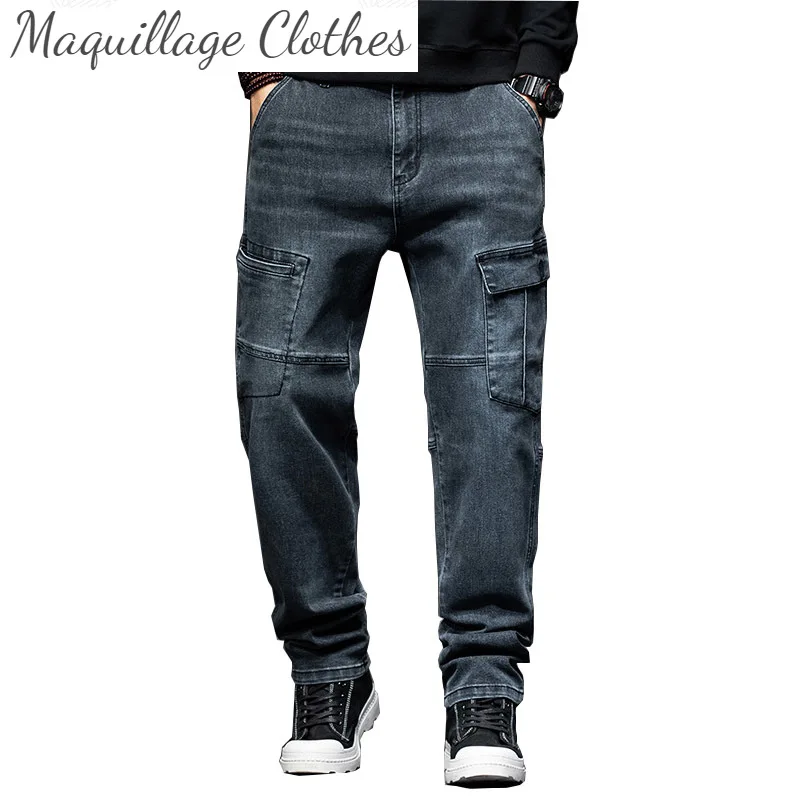 Men's Cargo Casual Jeans Multi Pockets Loose Fit Denim Pants For Male Plus Size 28-44
Men's Cargo Casual Jeans Multi Pockets Loose Fit Denim Pants For Male Plus Size 28-44
