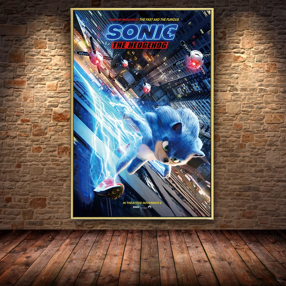 Cartoon Sonic The Hedgehog Blue Flash Movie Poster Canvas Painting Poster and Prints Wall Art Pictures for Kids Room Living Room
Cartoon Sonic The Hedgehog Blue Flash Movie Poster Canvas Painting Poster and Prints Wall Art Pictures for Kids Room Living Room