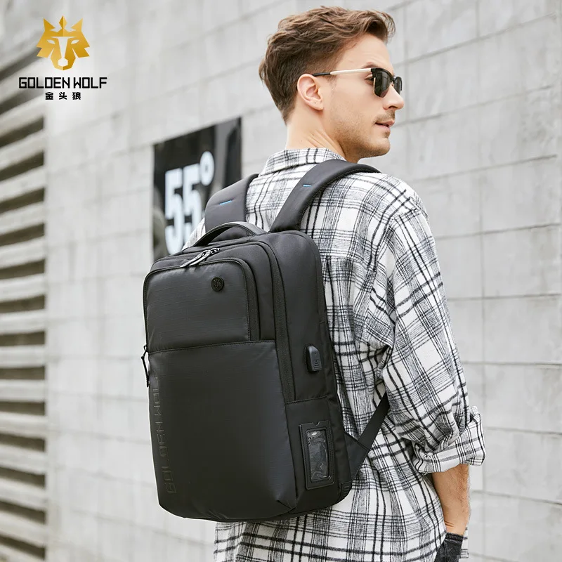 Backpack Men's Waterproof Breathable Oxford Polyester Polyester Material USB Charging Interface Business Travel Outdoor Travel 
Backpack Men's Waterproof Breathable Oxford Polyester Polyester Material USB Charging Interface Business Travel Outdoor Travel