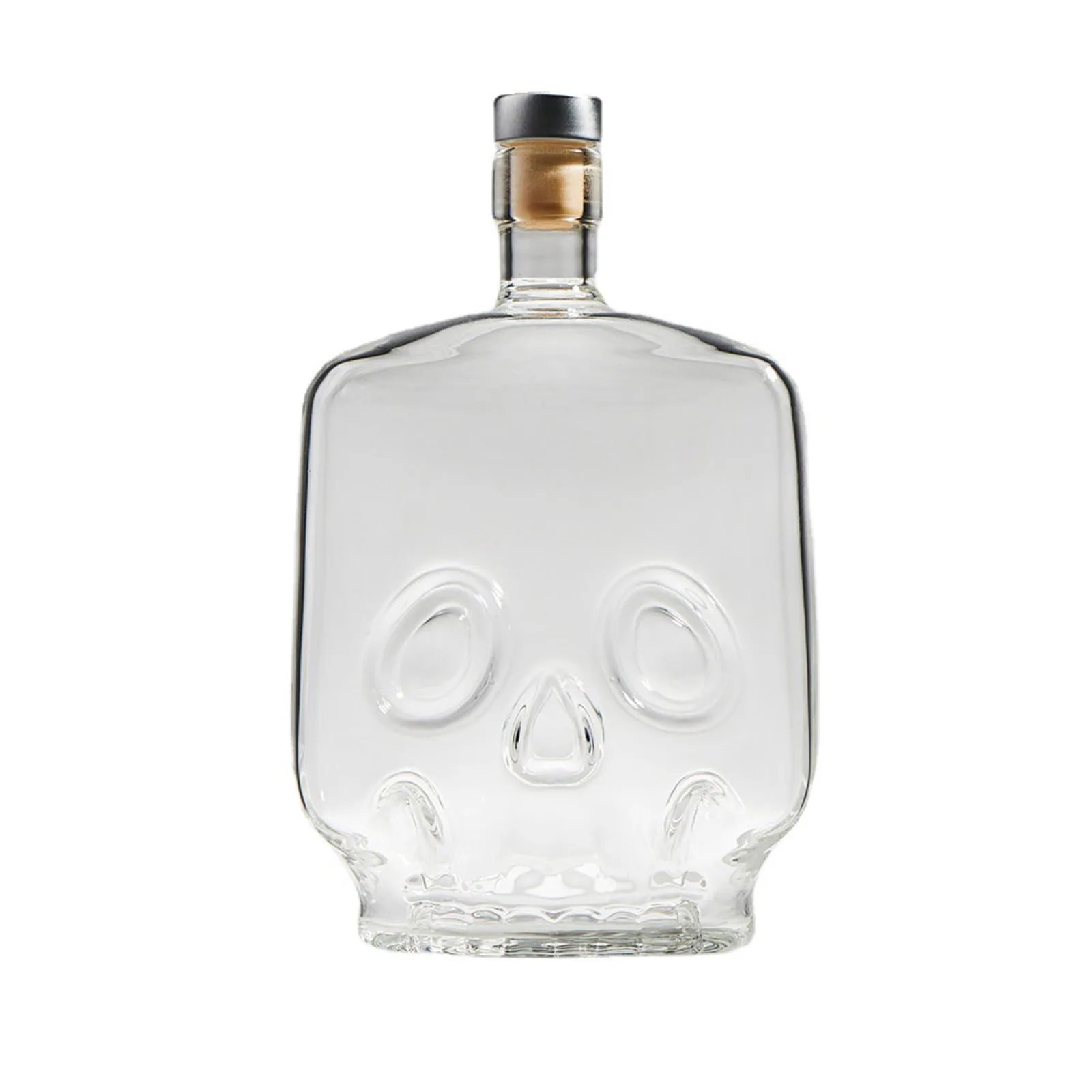 

Hot Glass Wine Dispenser Creative Square Skull Decanter with Airtight Stopper Practical Party Supplies for Home Bar