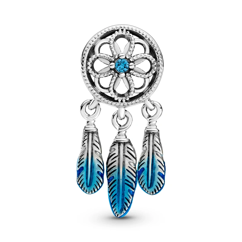2021New Pattern 925 Sterling Silver Feathers Blue Dream Catcher Charm Beads fit Original Pandora Bracelet Necklace 925 jewelry
2021New Pattern 925 Sterling Silver Feathers Blue Dream Catcher Charm Beads fit Original Pandora Bracelet Necklace 925 jewelry